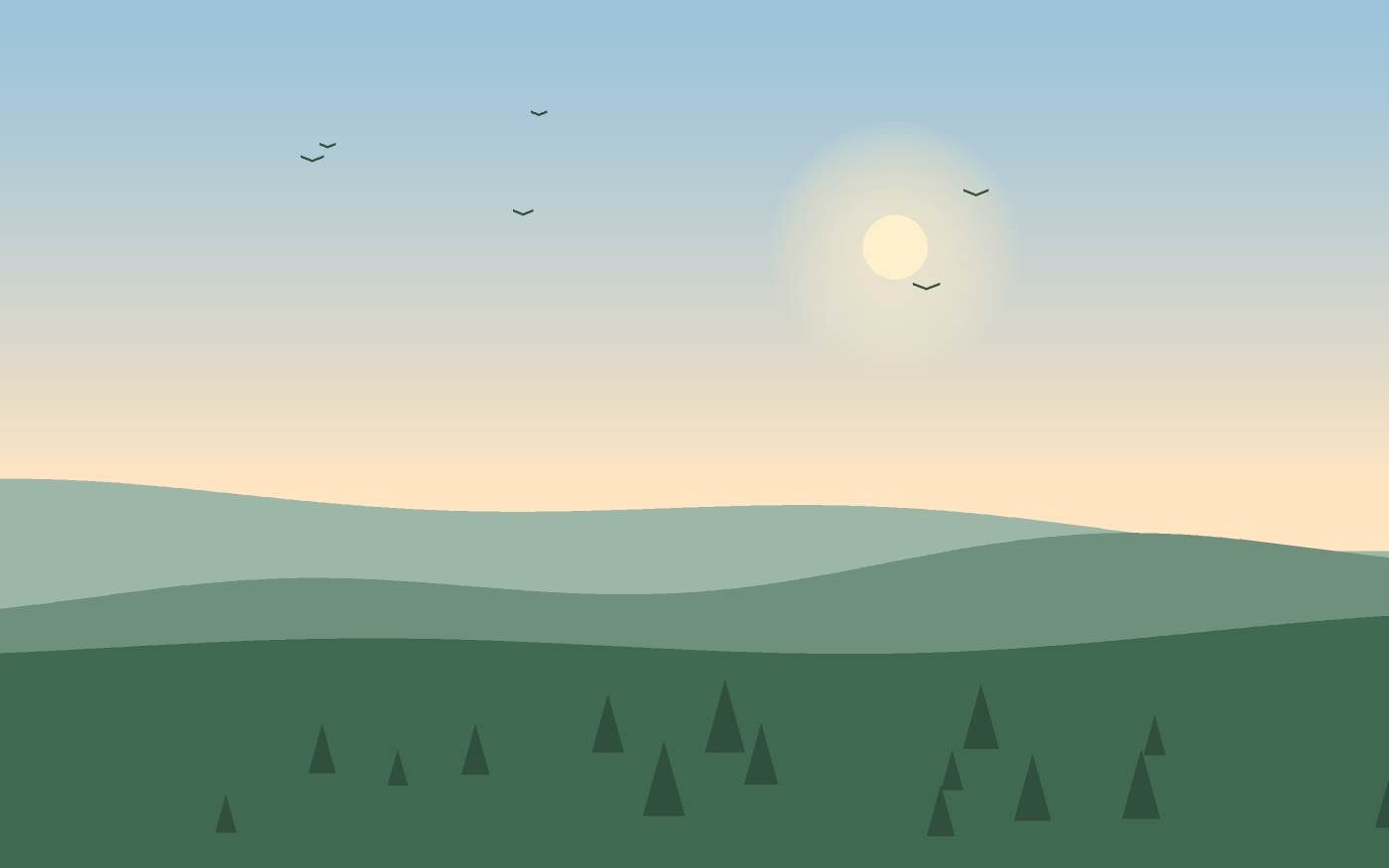 Illustrazione di un paesaggio