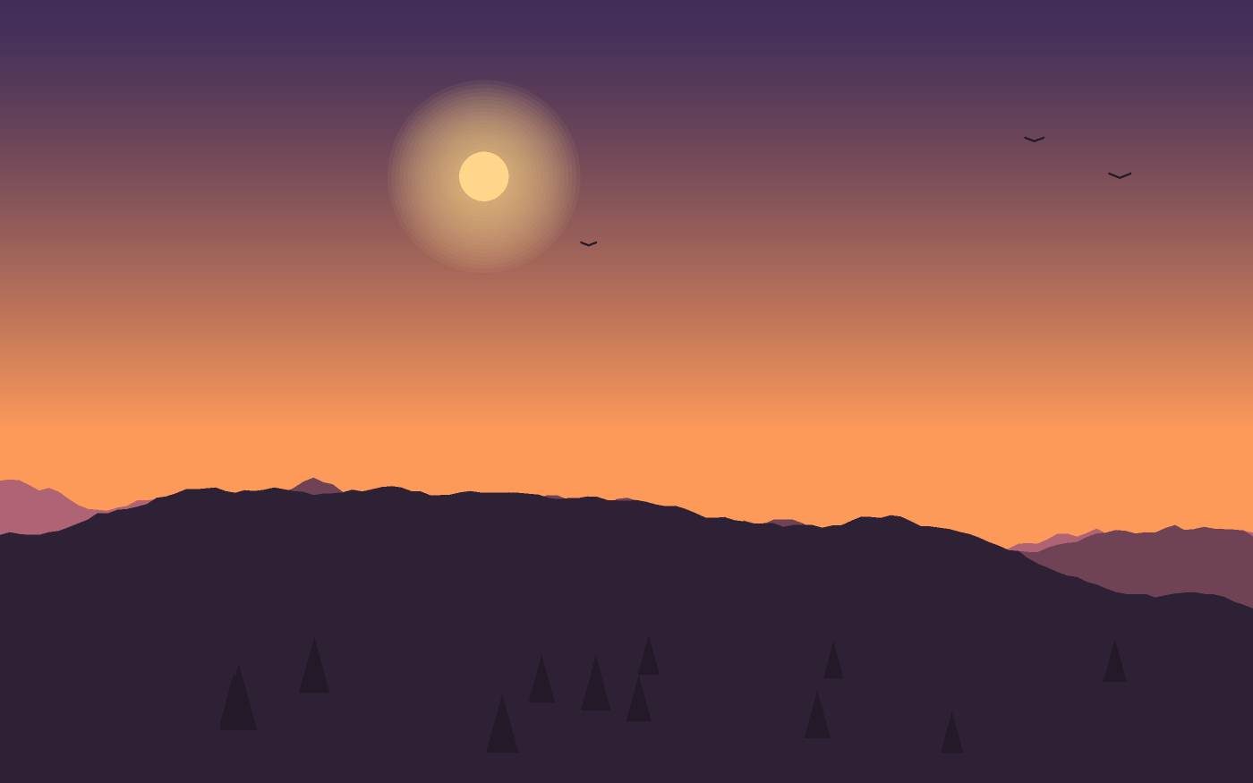 Illustrazione di un paesaggio