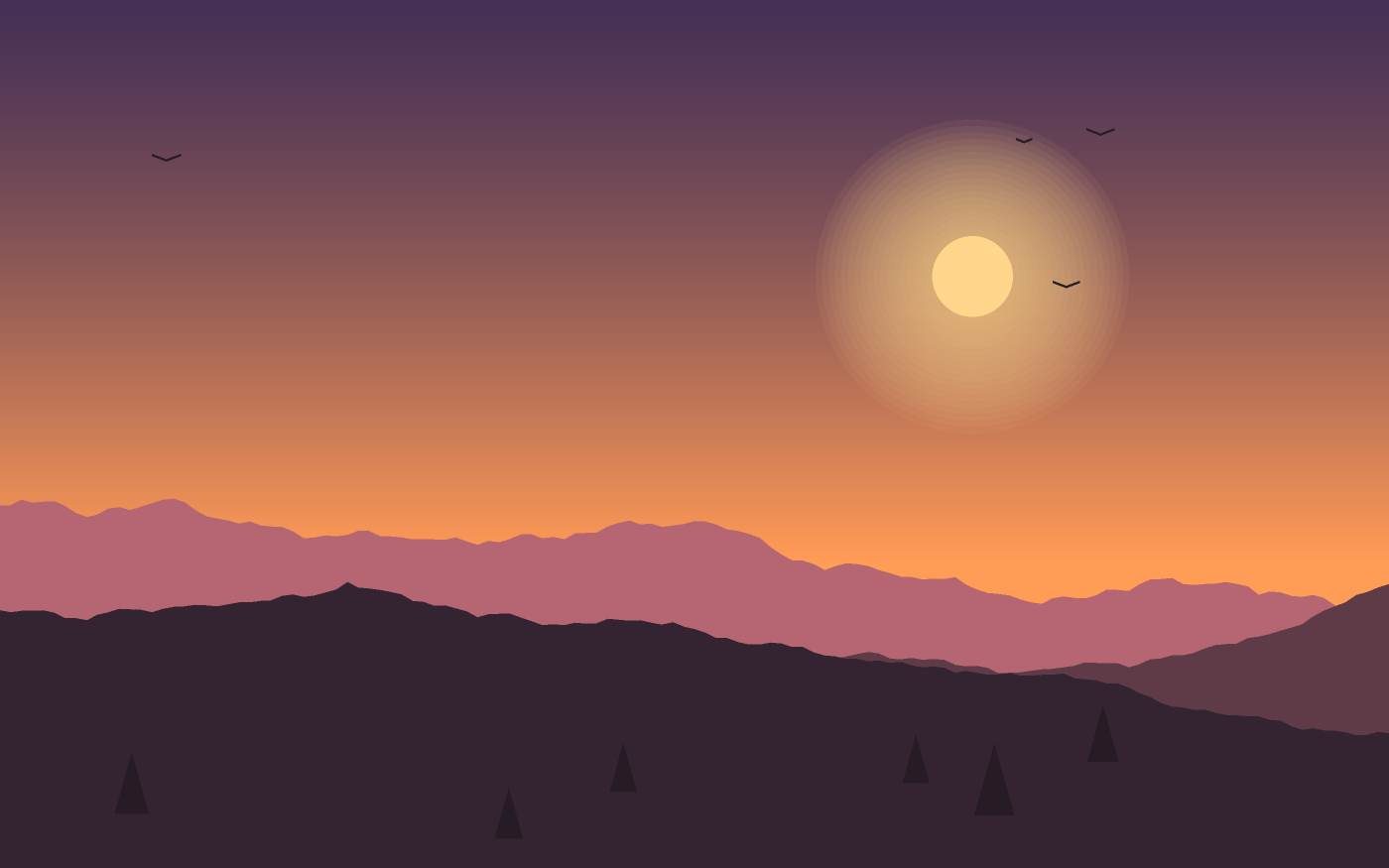 Illustrazione di un paesaggio