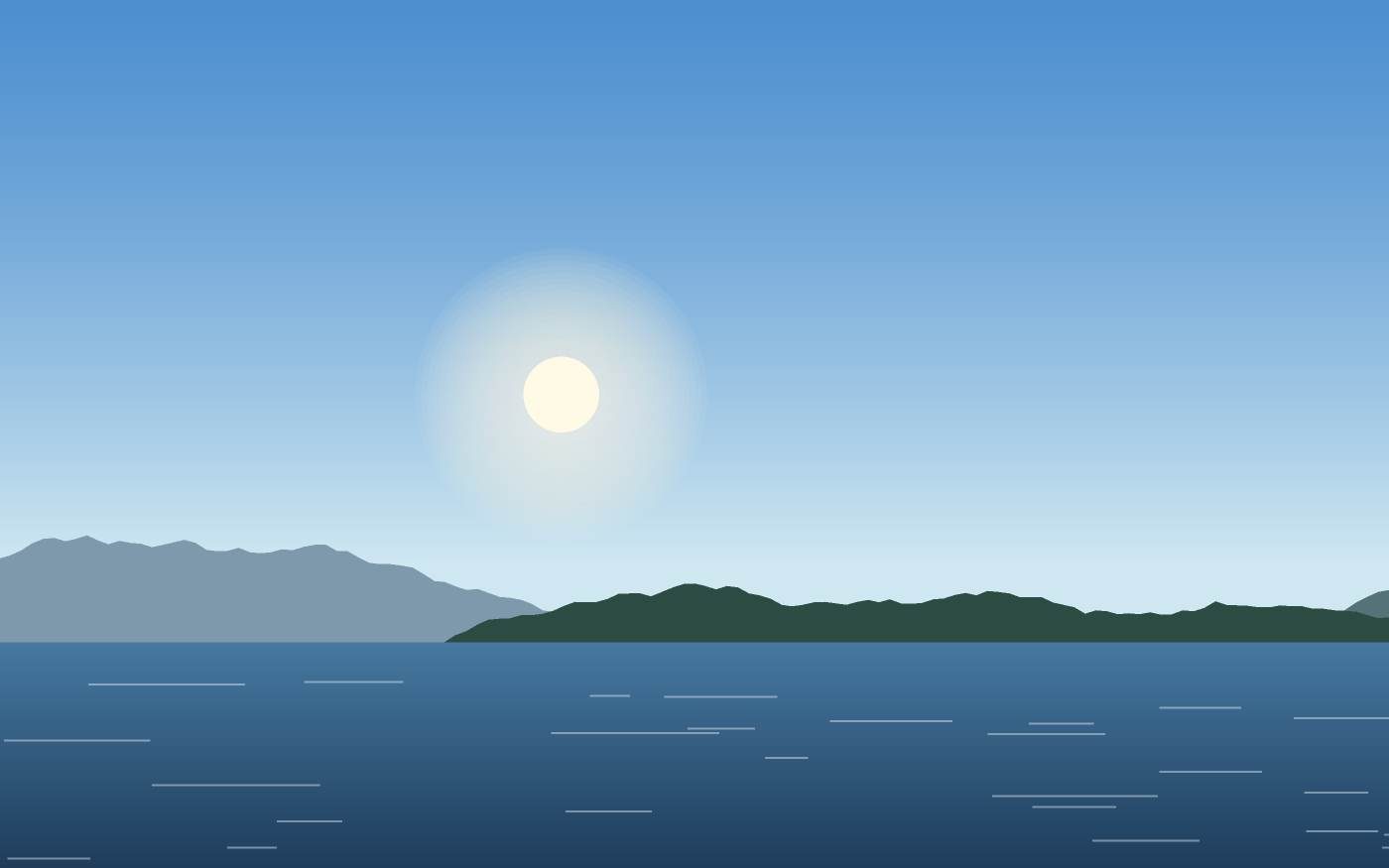 Ilustração de uma paisagem